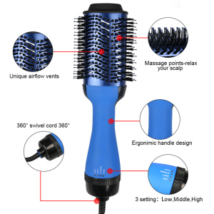 Cepillo Private Label Flat Iron 1000W Electric Comb One Step Hair Dryer Fast Hair Straightener Brush 110 220V Hot Air Brush
