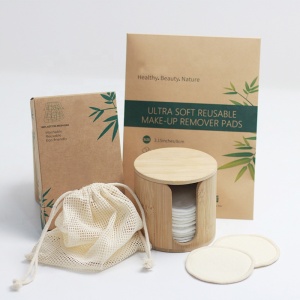 Cotton Reusable Washable Bamboo Organic Makeup Remover Pads