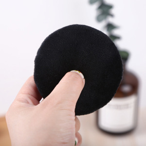 Custom Logo Black color Makeup Powder puff Soft Talc Cotton Cosmetic Puff for Baby Loose Powder