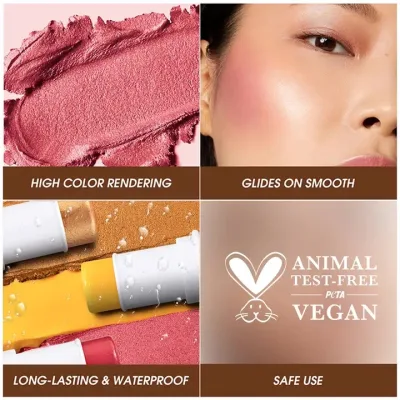 Custom Logo Multi-Function Moisturizing Highlighter Blush Makeup Stick