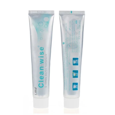 Custom Logo Non Fluoride Bleeding Gums Teeth Whitening Anti Sensitive Herbal Salted Dental Toothpaste