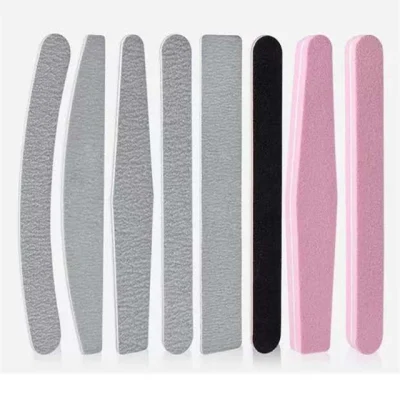 Customized High Quality Emery Board Half Moon Zebra 100/180 Nail File