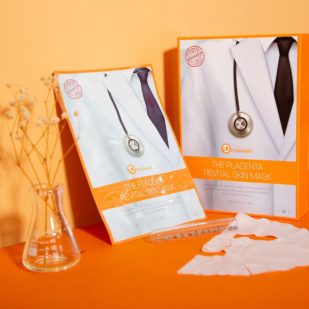 Dermahan The Placenta Revital Skin Mask 27g x 10ea