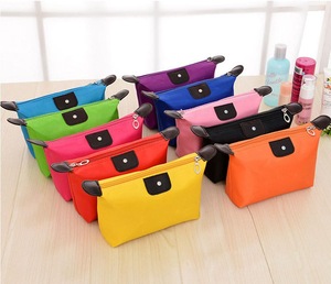 Dumpling Makeup Bag Solid Color Polyester Cosmetic Bag Around Soft Portable Korean Version Make Up Bag