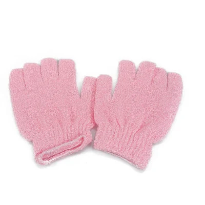 Five-Finger Skin Friendly Nylon Mud Exfoliator Bath Gloves