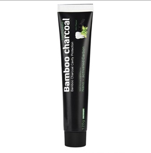 Free sample organic natural black crystal activated bamboo charcoal teeth whitening toothpaste