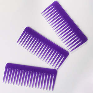 Hairdressing comb high quality ABS plastic heat-resistant large wide hair brush detangling wide tooth comb