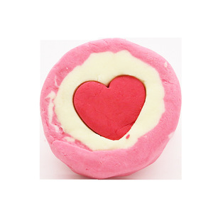 High quality natural oil cute heart shape pink bubble bar salt bath bombs wholesale trade