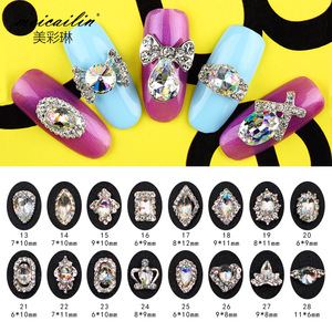 Hot Sell Alloy Crystal Rhinestone Nail Art Design AR01-AR156