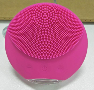 IPX7 Waterproof HandheldElectric Sonic Vibrating Deep Cleansing  Silicone Facial Cleansing Brush