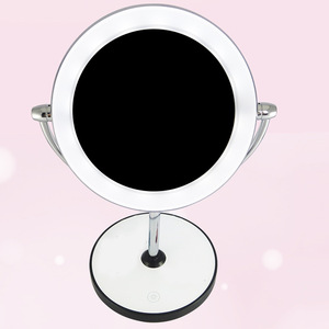 KDKD-MIR003ROUND 7X magnifier USB chargeable led round makeup mirror with light LED