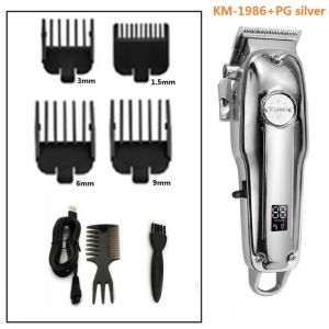 KM-1986 PG Electric Hair Clippers Cordless LCD large capacity Barber Professional Hair Cutting Trimmer Machine