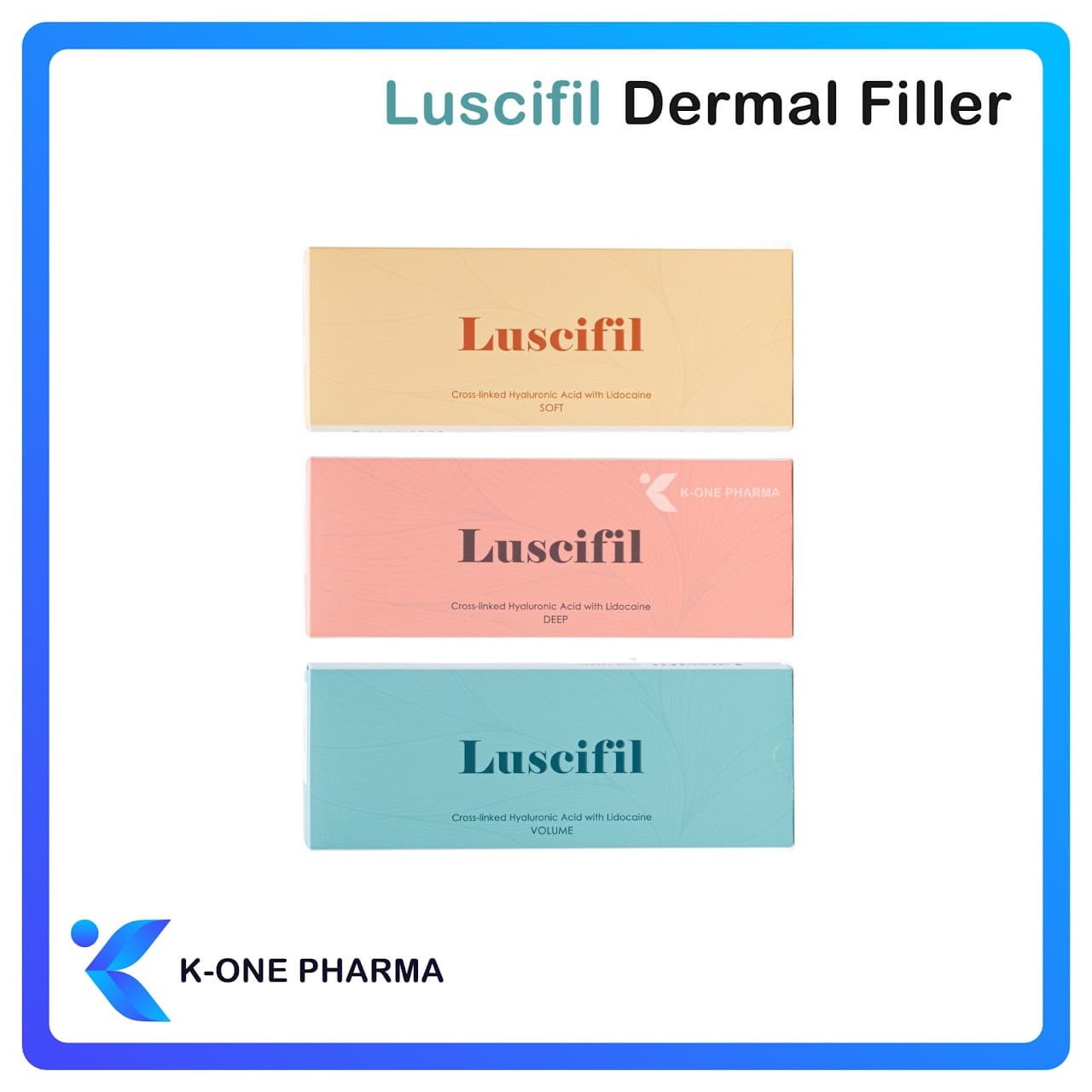Luscifil Deep Dermal Filler Hyaluronic Acid Korean for facial lines, eye, nose, lips, cheek