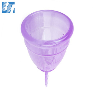 Medical Grade Transparent Ladies Silicone Menstrual Cup recycled collapsible Flexible Female Hygiene Lady Cup