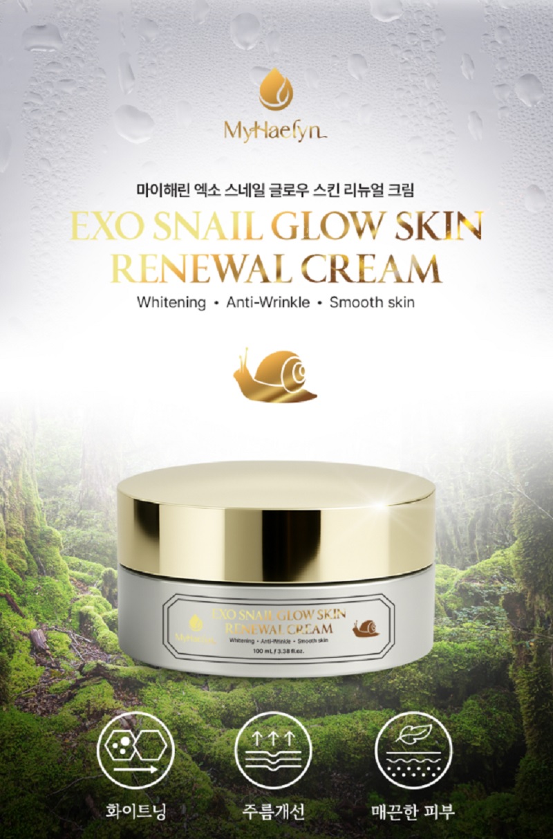 [MyHaelyn] Exo Snail Glow Skin Renewal Cream 100ml Natural Glow with Smooth Revitalized Skin Texture