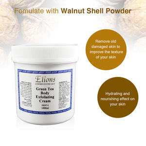 Natural Green Tea Walnut Fine Particles Exfoliating Cream Body Scrub