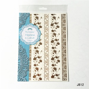 New product gold and white lace tattoo temporary tattoo sticker beauty body art