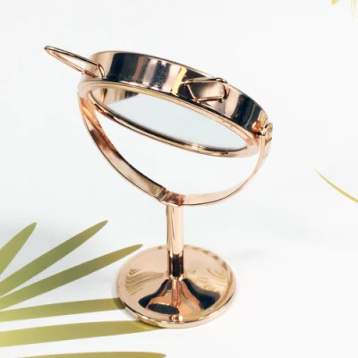 New Standing Table Mirror Mini Metal Double Side Mirror