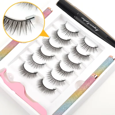 Newest Arrival Invisible Magnetic Faux Mink Eyelashes Set Magnetic Lashes