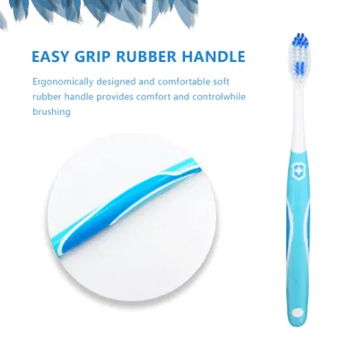 OEM Soft Rubber Handle with Tongue Cleaner Adult Toothbrush