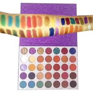 Private Label Cosmetics Makeup 35 Color Cardboard Eyeshadow Palette