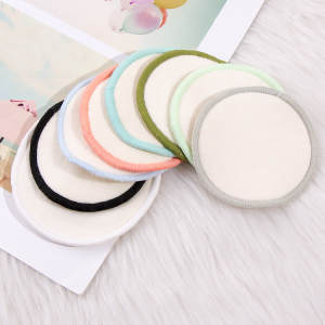 Private Label Reusable 8CM 3-Layer Removal Towel ECO Natural Beige Color Hemp Cotton Makeup Remover Pads