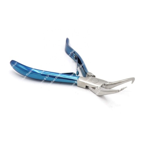 Professional Hair Extension & Beading Tool Kit Plier Set for beads (4 Piece) Micro Ring (BLUE)