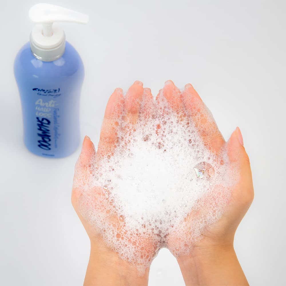 Rich bubble coconut scent SAEANGMEORI Good Morning Anti Hair loss Shampoo 500ml