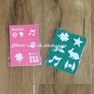 Self Adhesive Reusable Glitter Tattoo Stencil