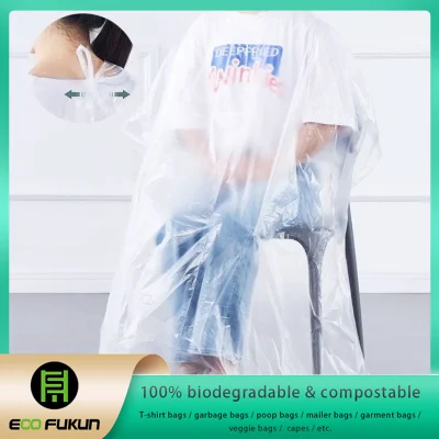 Starch-Based Certificated 100% Compostable Hairdressing Cape / Barber Cape