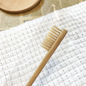 Wholesale custom disposable independent soft fiber brush bamboo toothbrush 100% organic bambo toothbrush