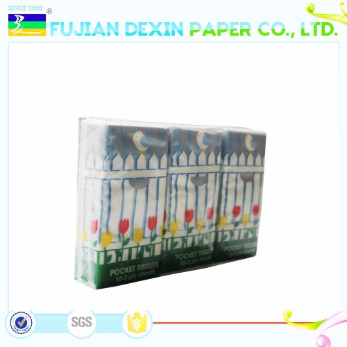 Wholesale Customized Hand Towel Tissue Paper Small Travel Pack Soft Facial 3 Ply Pocket Paper