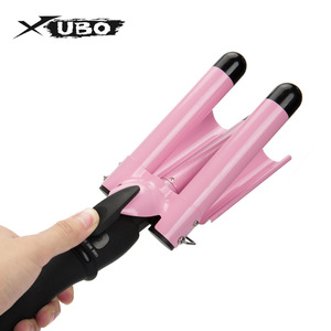 wholesale Professional 3 barrel hair curler ceramic hair waver roller curler