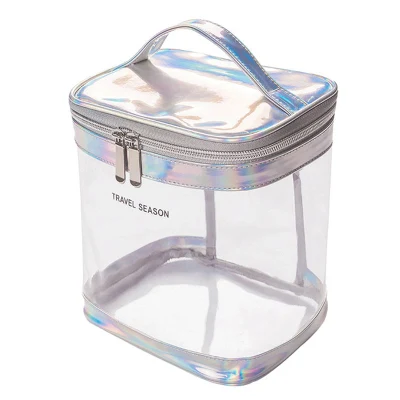 Wholesale Waterproof Transparent PVC Durable Clear Travel Cosmetic Bag with Logo
