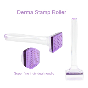 YYR stamp microneedling facial roller derma skin roller 80 pins fine needle titanium derma roller