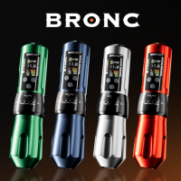 Bronc X2 Wireless Permanent Tattoo Machine for Motor 2.6-4.0mm Adjustable Stroke 2000mAh Battery Stainless Steel