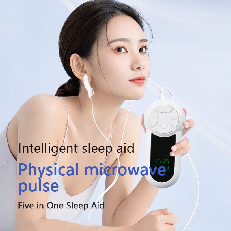 clamp sleep aid device CES low frequency pulse electrode sheet pads Therapy ear clamp sleep aid device