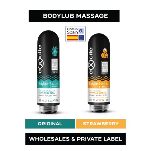 Bodylub Massage Original 200 ml. Water-Based lubricanting gel for body massage, make your relationship more enjoyable and intense with Aloe Vera Juice cultivated ecologically - Wholesales and Private label