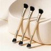 2-in-1 Dual-Ended Blush & Contour Brush  Professional Makeup Tool for Flawless Sculpting