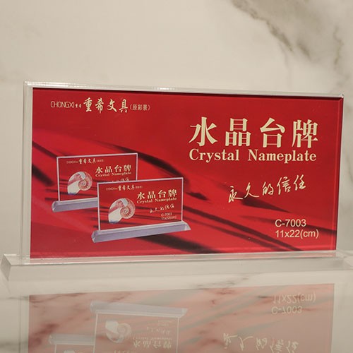 T type table card A6 plexiglass display card