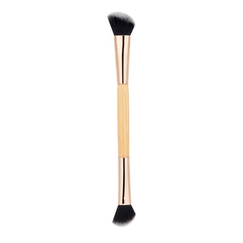2-in-1 Dual-Ended Blush & Contour Brush  Professional Makeup Tool for Flawless Sculpting