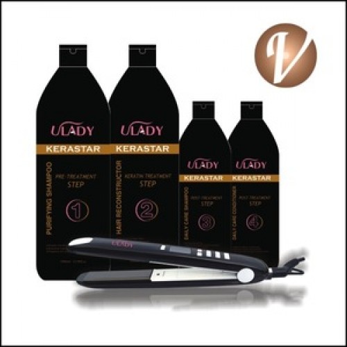 Home Use Hair Straightening Keratin Kit Brazil Keratin After Daily Care Shampoo And Conditioner