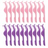 20 Pieces False Eyelash Applicator Tool Plastic Eyelashes Extension Tweezers Fish Tail Clip Tweezers Eyelashes Clip for Women