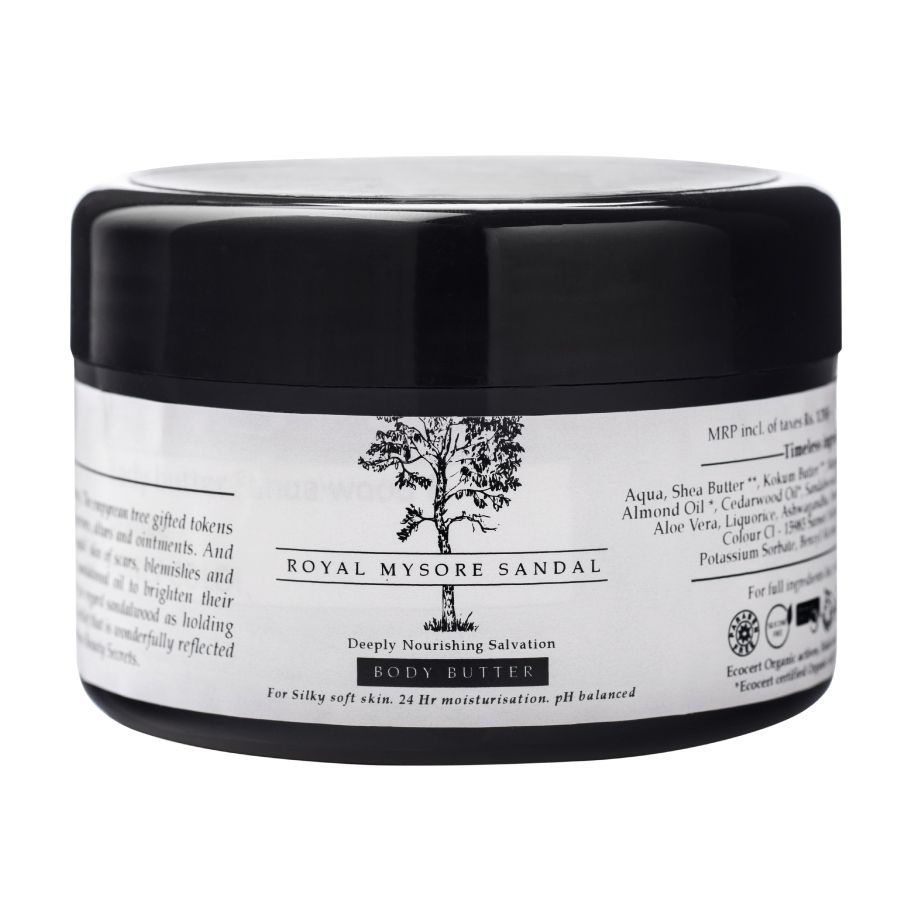 Timeless Beauty Secrets Organic Royal Mysore Sandal Deeply Nourishing Moisturizing Luxurious Hand & Body Butter