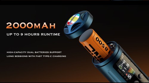 Bronc X2 Wireless Permanent Tattoo Machine for Motor 2.6-4.0mm Adjustable Stroke 2000mAh Battery Stainless Steel