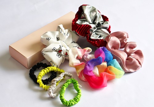 hair band, scrunchie, fabric tie, cartoon design, custom logo
