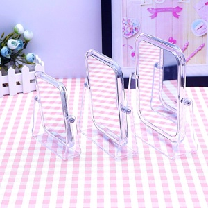 2 Sides Stand Table Cosmetic Mirror Acrylic Dresser Mirrors Tools Square Shape Makeup Mirror