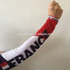 2018 football body art custom logo france flag printing seamed spandex arm tattoo sleeve