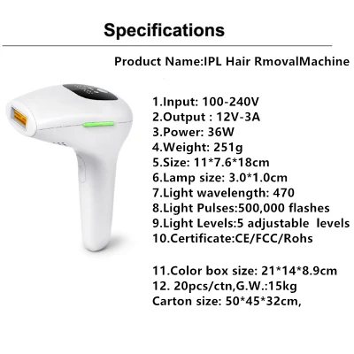 2020 Professional Portable Mini Electric IPL Beauty Hair Removal Machine Home Use
