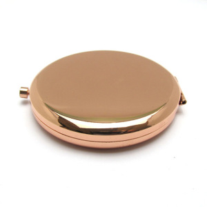 2021 New Portable Round Folded Compact Mirrors Rose Gold Silver Pocket Mirror Making Up for Personalized Gift